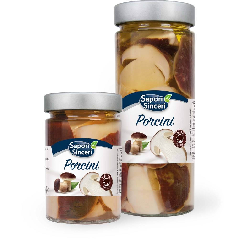 Porcini Testa Nera Tagliati in Olio d’Oliva