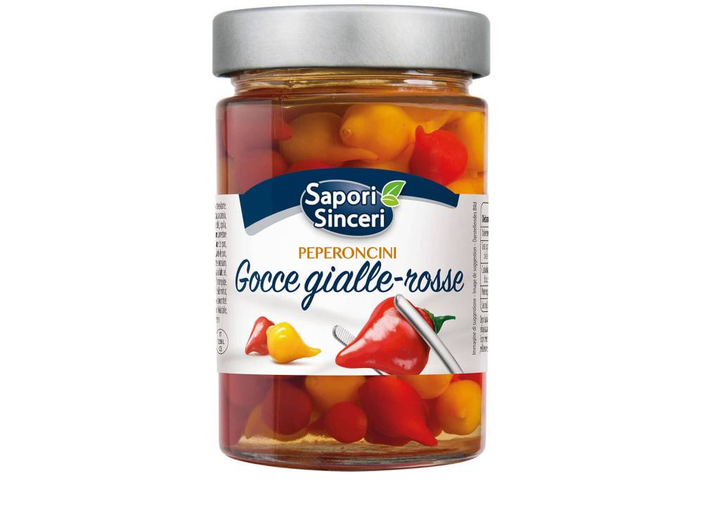 Peperoncini Gocce Gialle-Rosse Agrodolci